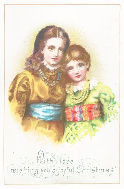 Jeunes filles, Carte de Noël - English School