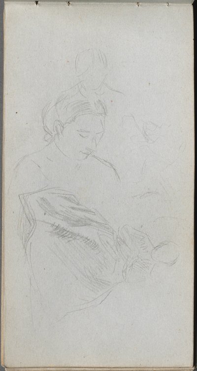 Carnet de croquis, page 82 : Étude de figures - Jean Louis Ernest Meissonier