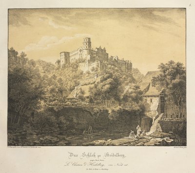 Six vues du château de Heidelberg : Vers l