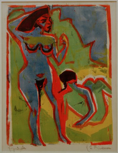 Femmes se baignant à Moritzburg - Ernst Ludwig Kirchner