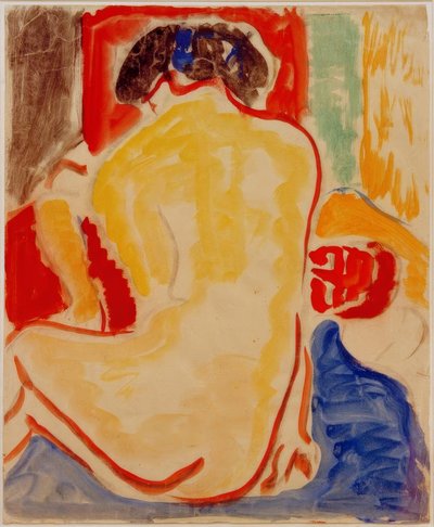 Nu de dos jaune - Ernst Ludwig Kirchner