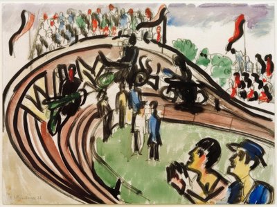 Course de motos - Ernst Ludwig Kirchner