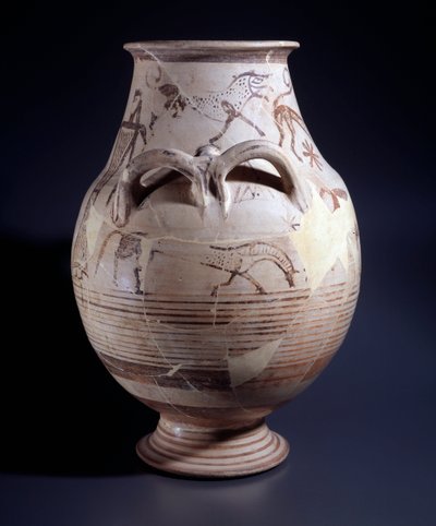 Cratère en terre cuite, 680-660 av. J.-C. - Etruscan