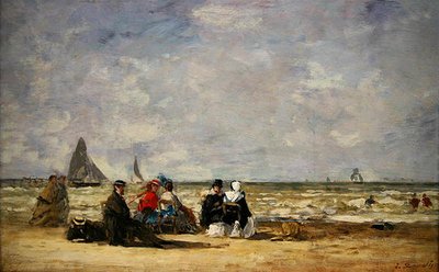 Scène de plage - Eugene Louis Boudin