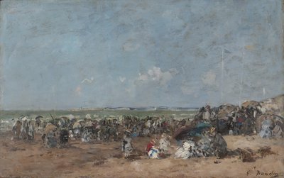 Scène de plage à Trouville, vers 1870-74 - Eugene Louis Boudin