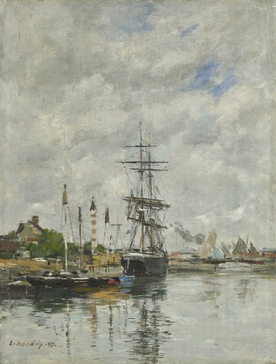 Deauville, le bassin à bateaux, 1887 - Eugene Louis Boudin