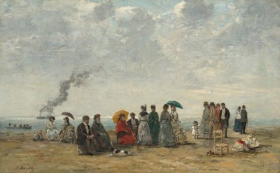 Figures sur la plage, c. 1867-1870 - Eugene Louis Boudin