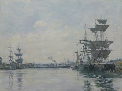 Le Havre, navires dans un bassin - Eugene Louis Boudin