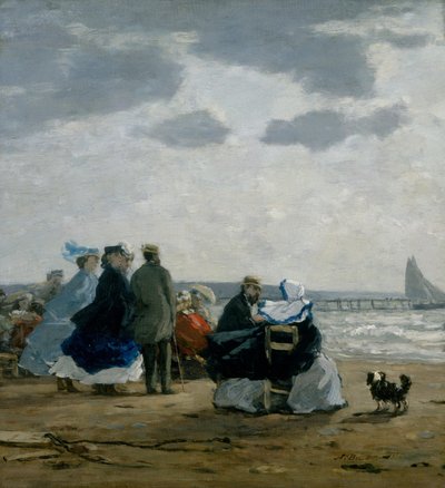 Sur la plage, Dieppe, 1864 - Eugene Louis Boudin