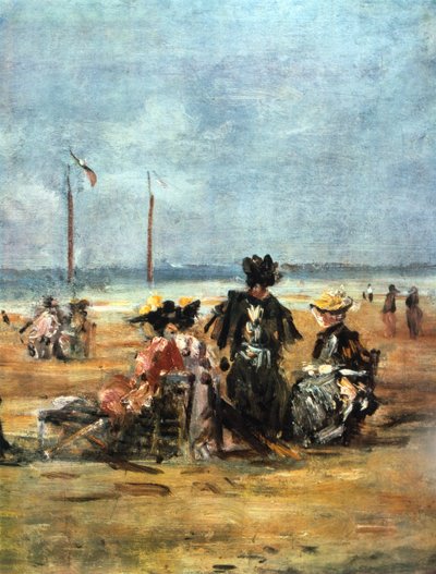 Sur la plage (détail), 1880 - Eugene Louis Boudin