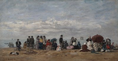 La plage de Trouville, 1871 - Eugene Louis Boudin