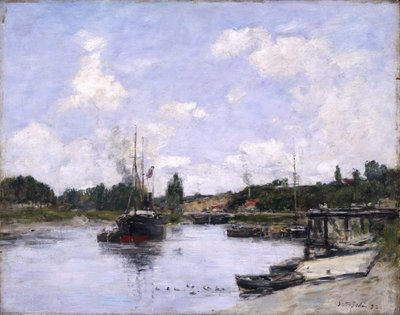 Le port, Saint-Valery-sur-Somme - Eugene Louis Boudin