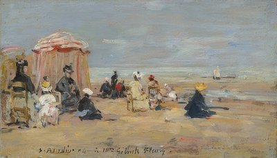 Sur la plage - Eugene Louis Boudin