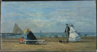 Plage à Trouville - Eugene Louis Boudin