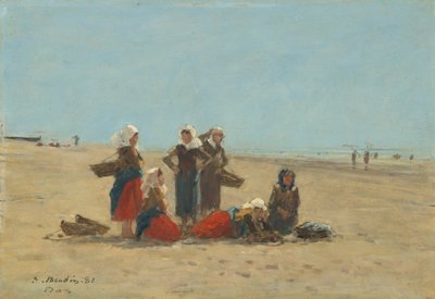 Femmes sur la plage à Berck - Eugène Boudin