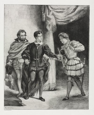 Hamlet : Hamlet et Guildenstern - Eugène Delacroix