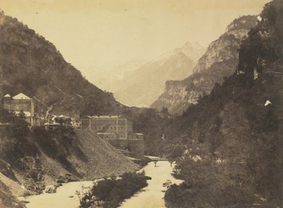 Eaux-Chaudes, Pyrénées verso, vers 1855 - Farnham Maxwell Lyte