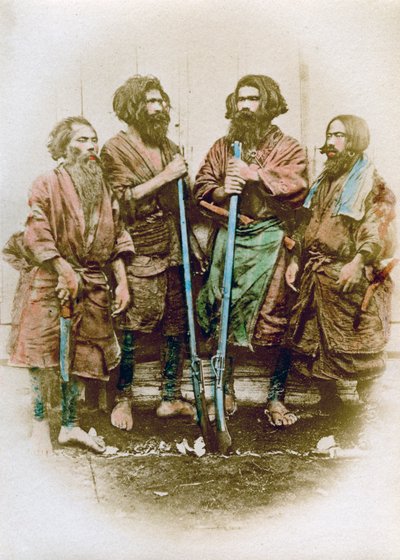 Groupe de personnes Ainu, Japon, 1882 - Felice Beato