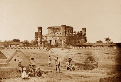 La Maison des Officiers montrant les fortifications - Felice Beato