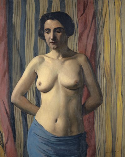 Nu avec écharpe bleue, 1922 - Felix Edouard Vallotton