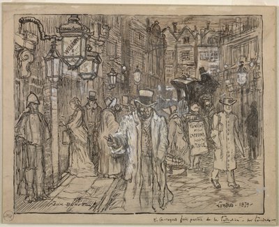 Scène de rue à Londres - Felix Hilaire Buhot