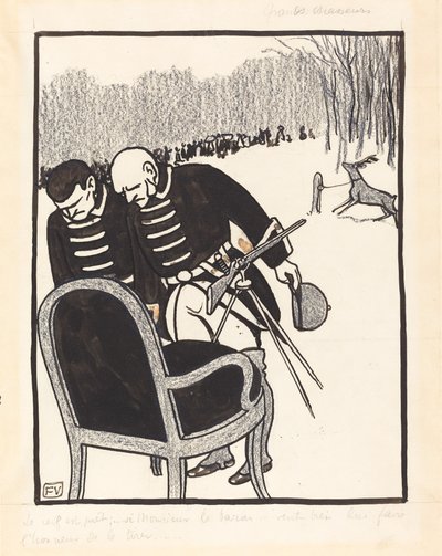 Grands chasseurs--Le cerf est prêt - Félix Vallotton