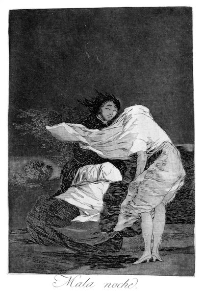 Une mauvaise nuit, 1799 - Francisco de Goya