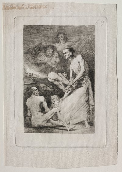 Caprichos : Souffle - Francisco de Goya