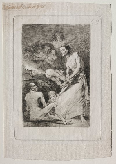 Caprichos : Souffle, vers 1799 - Francisco de Goya