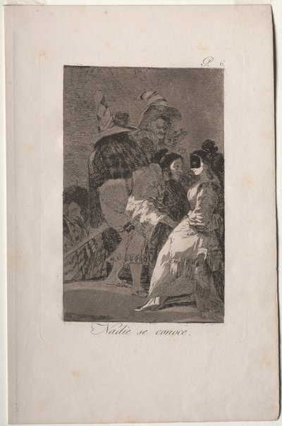 Caprichos : Personne ne se connaît - Francisco de Goya