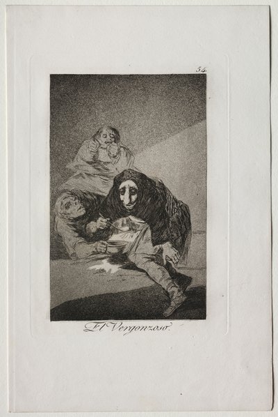 Caprichos : Le honteux - Francisco de Goya