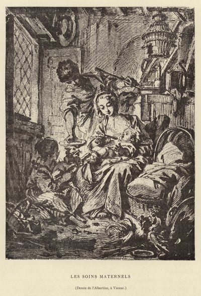 Les soins maternels - Francois (after) Boucher