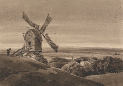 Paysage avec un moulin à vent - Francois Louis Thomas Francia