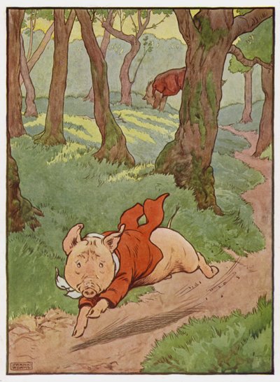 Illustration des Trois Petits Cochons - Frank Adams