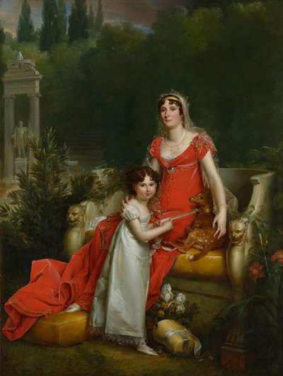 Elisa Bonaparte avec sa fille Napoleona Baciocchi - François Gérard