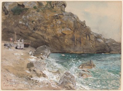 La plage de Marina Piccola, Capri - Franz Skarbina