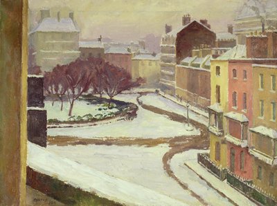 Neige à Hanover Square, Londres - Frederick James Porter