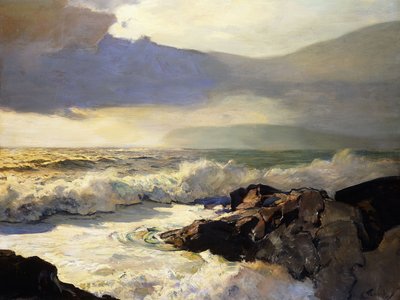 Nuages de pluie et mer - Frederick Judd Waugh