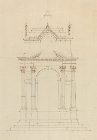 Conception pour un baldaquin - French 18th Century