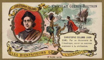 Christophe Colomb, explorateur génois (chromolithographie) - French School