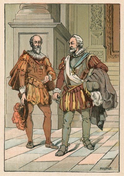 Henri IV et Sully - French School