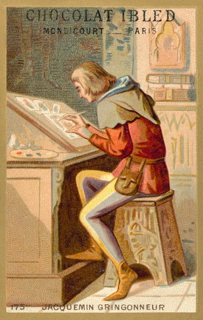 Jacquemin Gringonneur, peintre français (chromolithographie) - French School