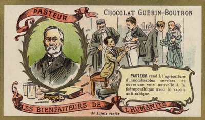 Louis Pasteur, chimiste et microbiologiste français (chromolithographie) - French School