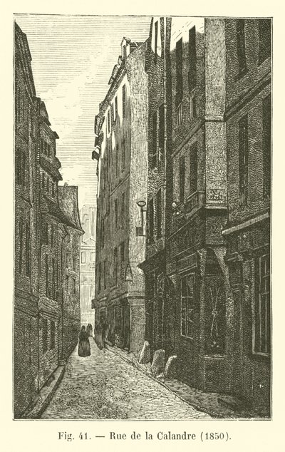 Rue de la Calandre, 1850 - French School