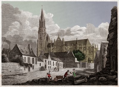 Cathédrale de Senlis (gravure, vers 1840) - French School