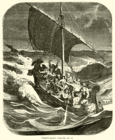 Tempête apaisée (gravure) - French School