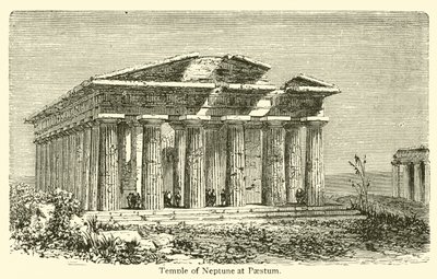 Temple de Neptune à Paestum - French School