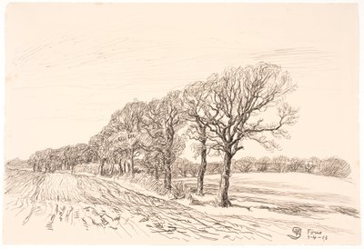 Paysage avec chênes. Føns - Fritz Syberg