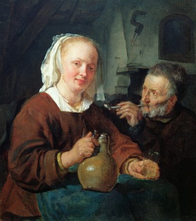 Un homme et une femme au vin - Gabriel Metsu