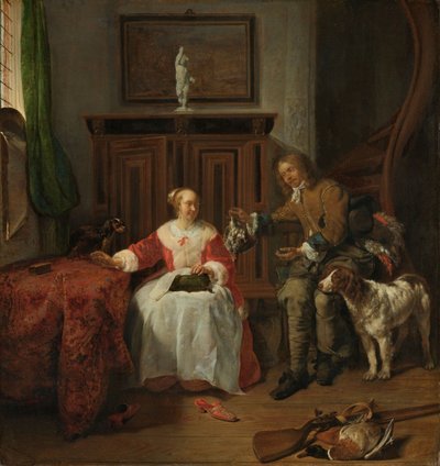 Le présent du chasseur, vers 1658-61 - Gabriel Metsu